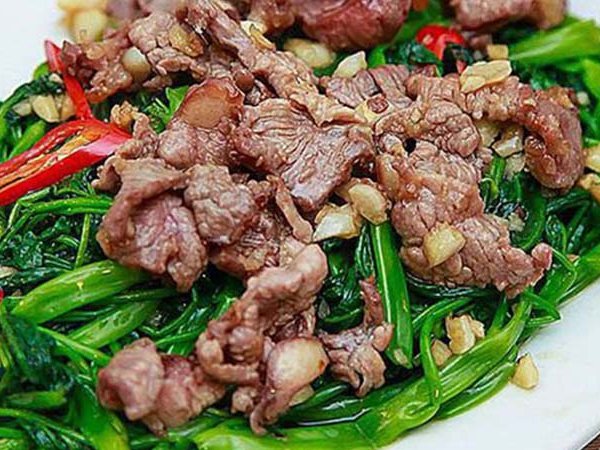 Bò xào rau muống