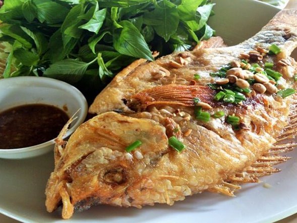 Cá diêu hồng chiên xù