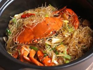 Miến xào thịt cua