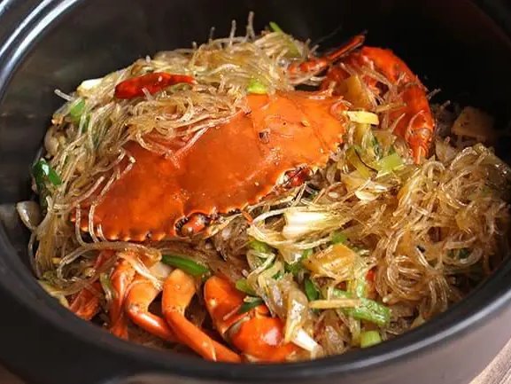 Miến xào thịt cua