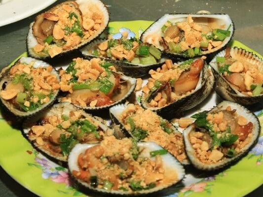 Sò lông nướng mỡ hành